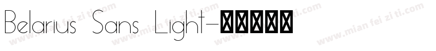 Belarius Sans Light字体转换